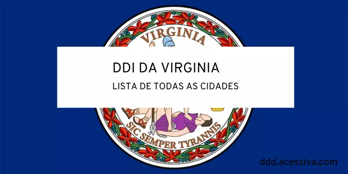 Lista De Ddi De Cidades Da Virginia Estados Unidos DDD